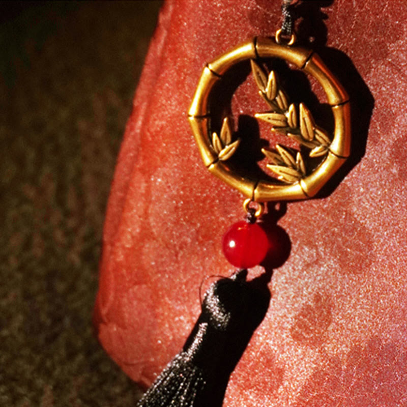 Plum Flower Bamboo Branches Embroidery Tassel Xiangyunsha Silk Shoulder Bag Hangbags - Image 19