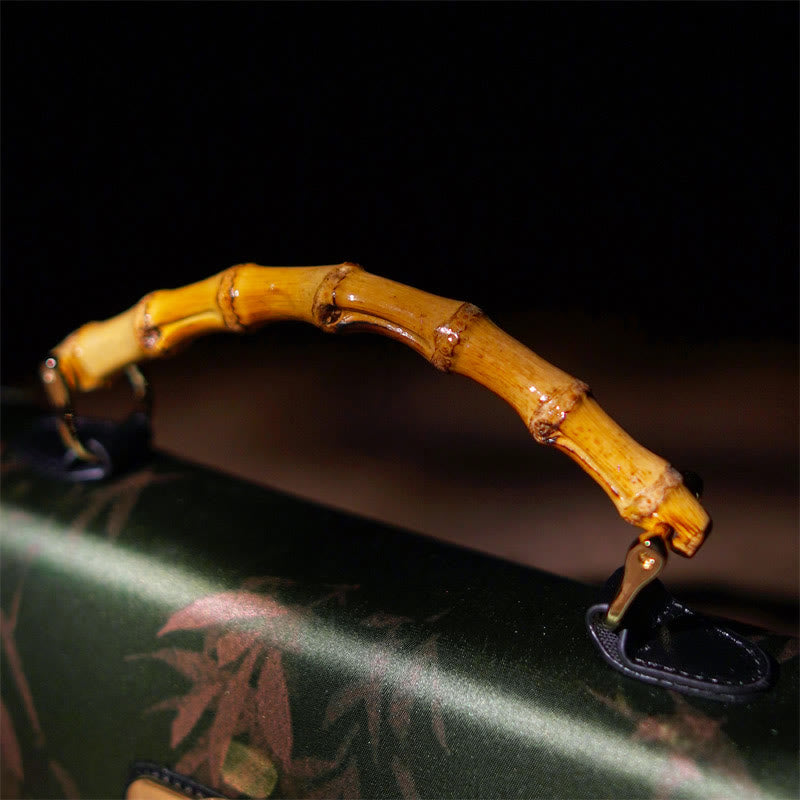 Leaves Branches Bamboo Handle Metal Chain Crossbody Bag Hangbags - Image 9