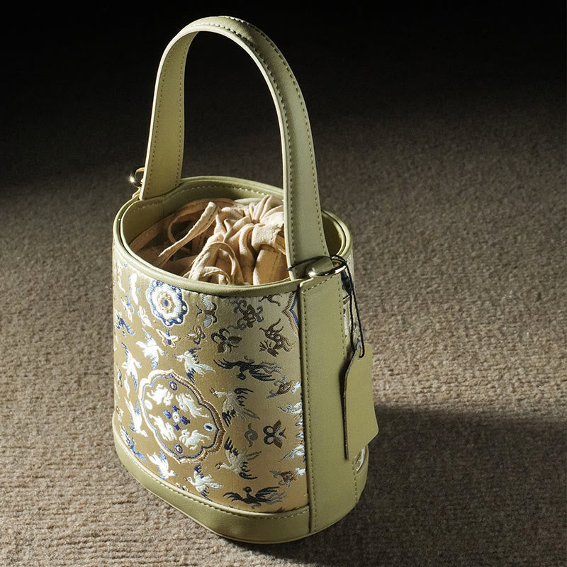 Retro Crane Deer Song Brocade Crossbody Bag Hangbags - Image 6