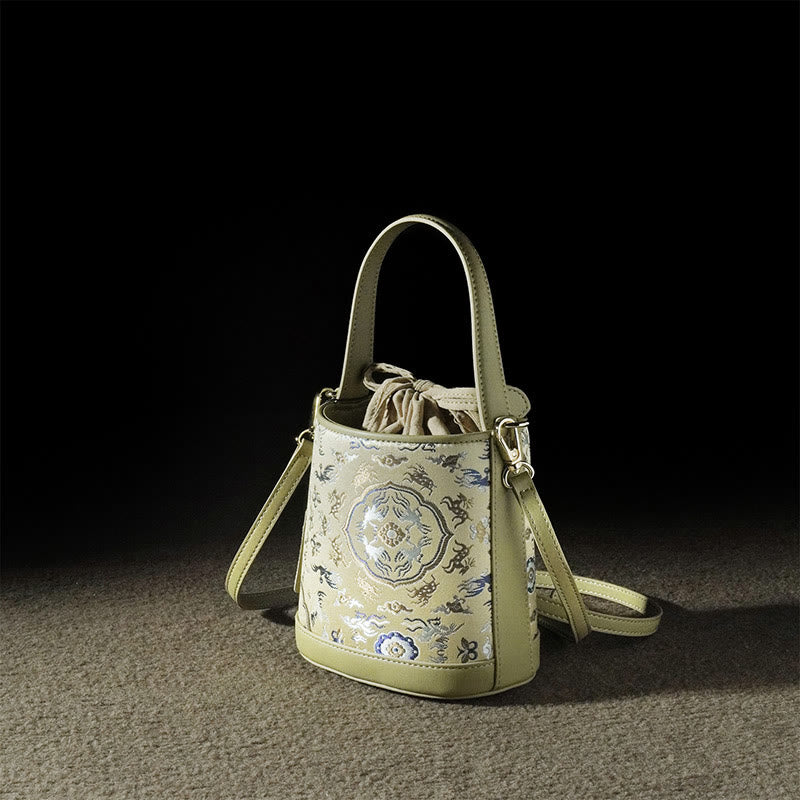 Retro Crane Deer Song Brocade Crossbody Bag Hangbags - Image 3