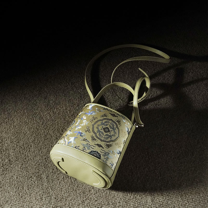Retro Crane Deer Song Brocade Crossbody Bag Hangbags - Image 8