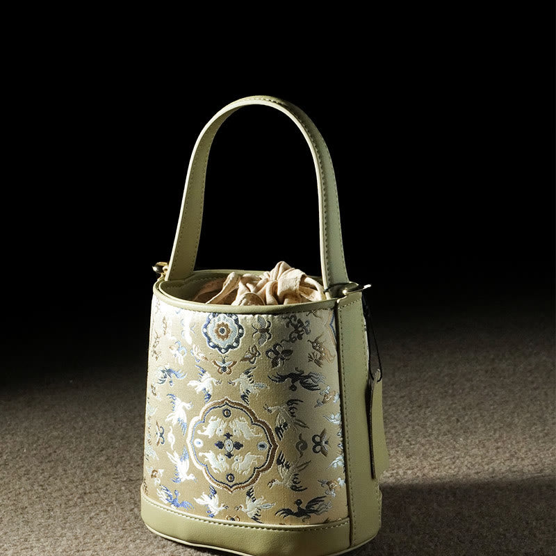 Retro Crane Deer Song Brocade Crossbody Bag Hangbags - Image 5