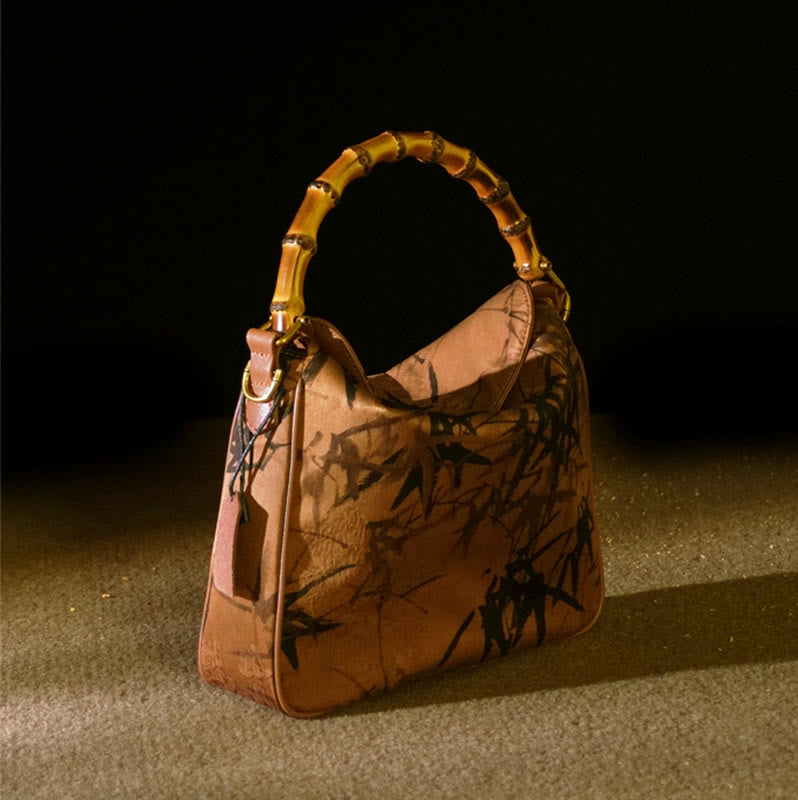Lush Bamboo Handle Xiangyunsha Silk Crossbody Bag Hangbags - Image 13