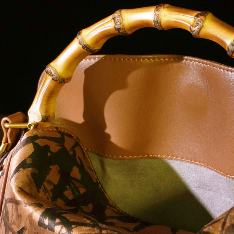 Lush Bamboo Handle Xiangyunsha Silk Crossbody Bag Hangbags - Image 28