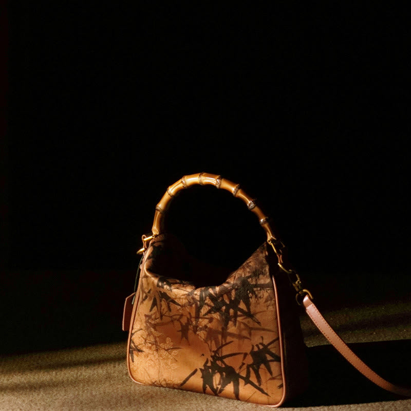Lush Bamboo Handle Xiangyunsha Silk Crossbody Bag Hangbags - Image 17