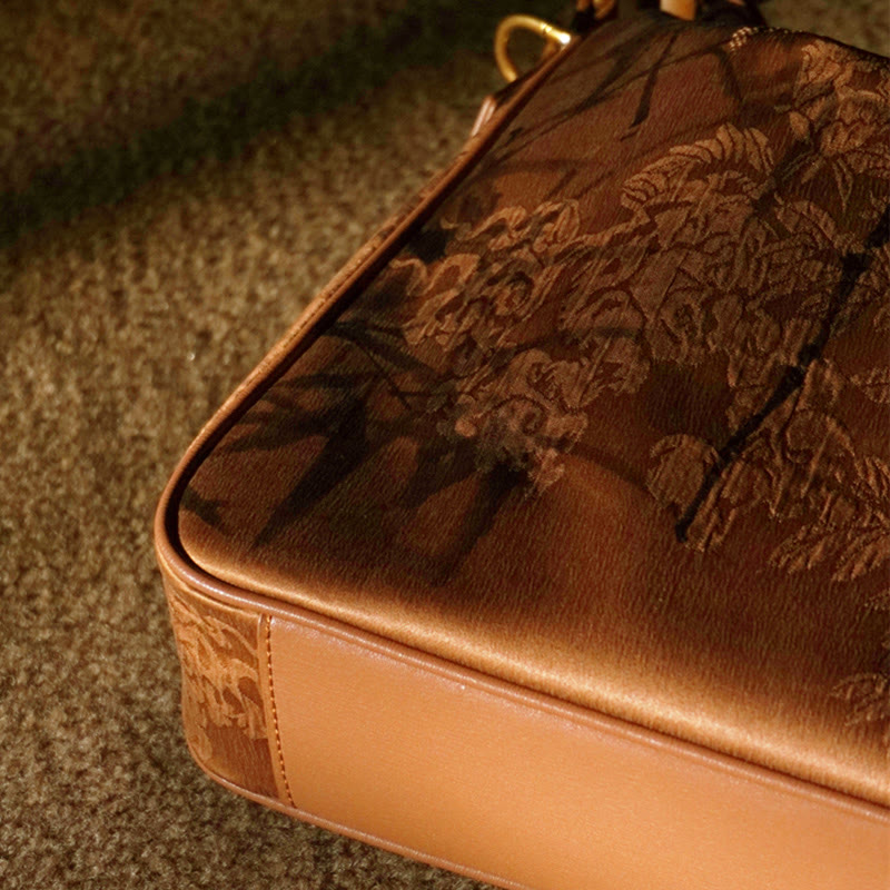 Lush Bamboo Handle Xiangyunsha Silk Crossbody Bag Hangbags - Image 27