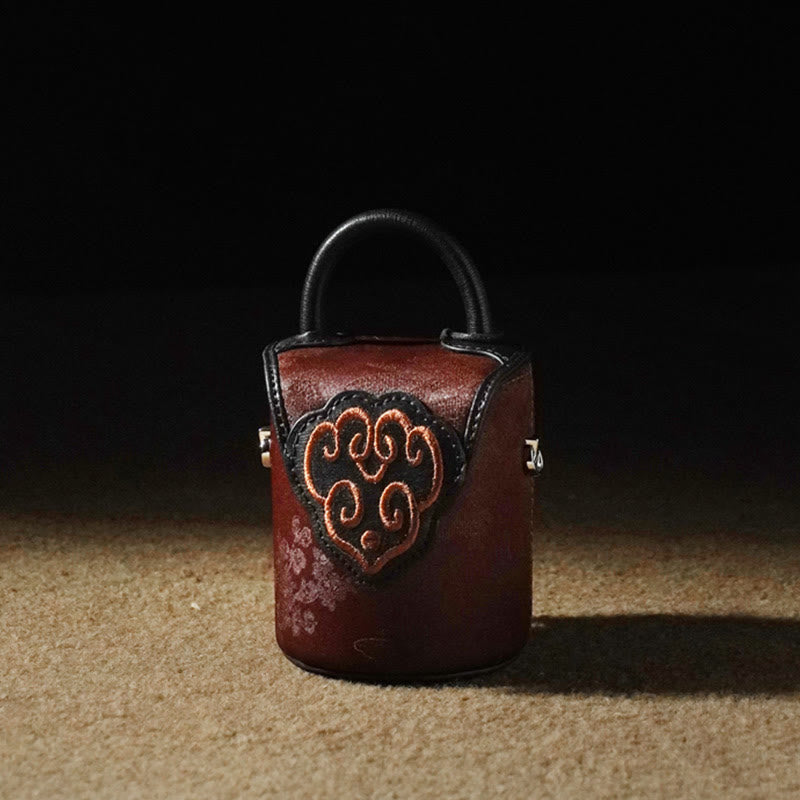 Auspicious Clouds Butterfly Flowers Xiangyunsha Silk Crossbody Bag Hangbags - Image 3