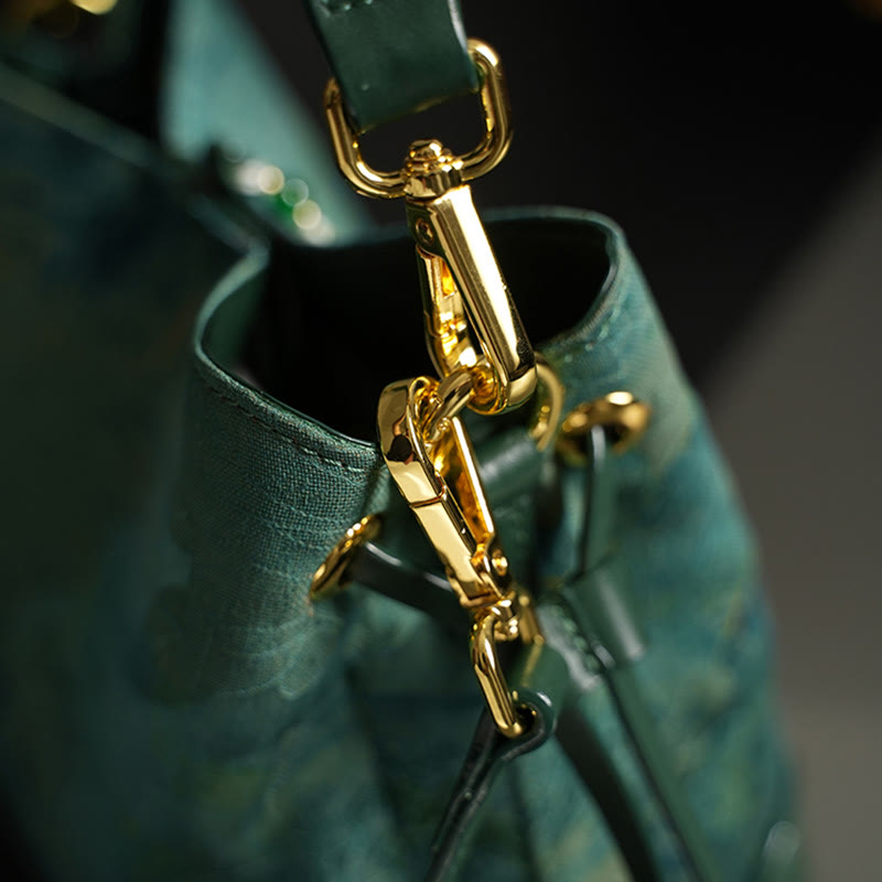 Handmade River Mountain Bead Pearl Tassel Xiangyunsha Silk Crossbody Bag Hangbags - Image 5