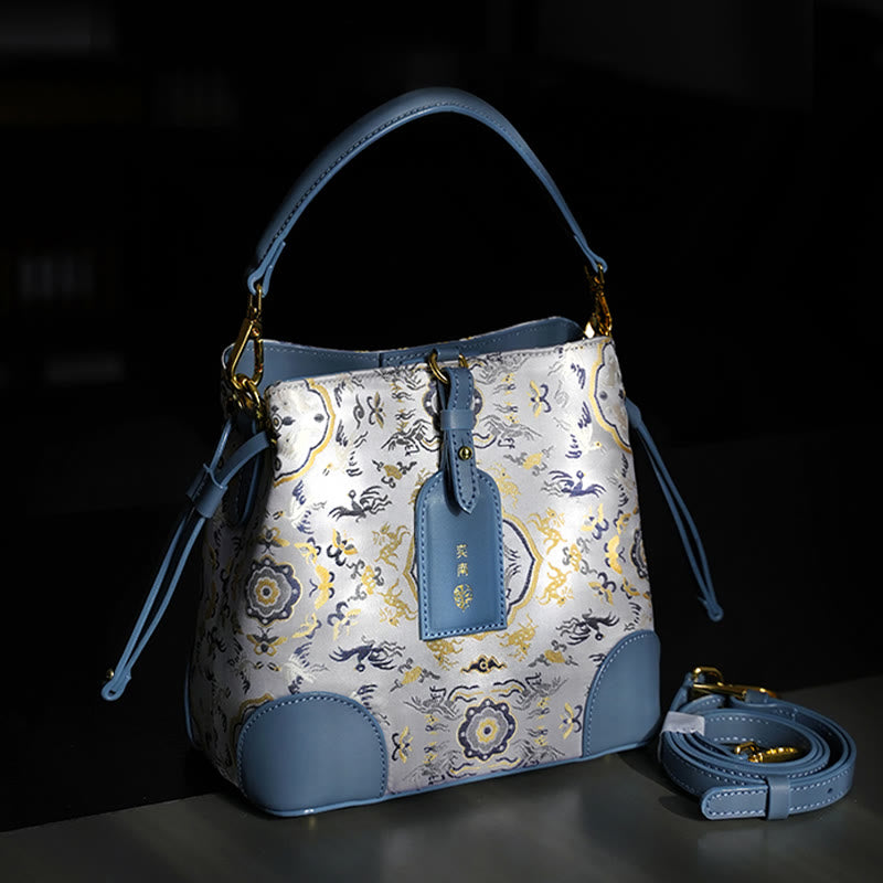 Handmade Crane Deer Engraving Personalized Song Brocade Crossbody Bag Hangbags - Image 2