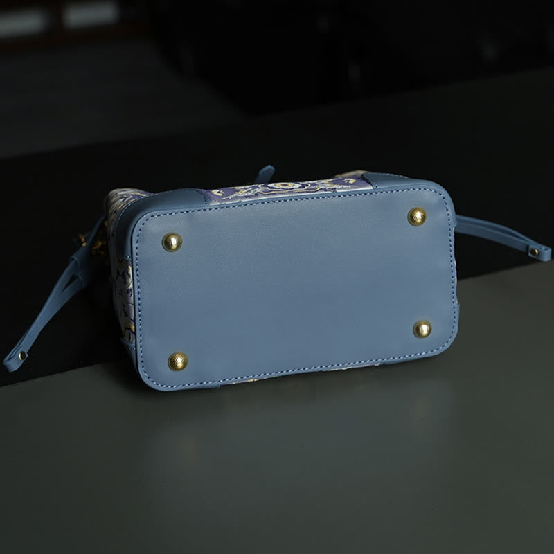 Handmade Crane Deer Engraving Personalized Song Brocade Crossbody Bag Hangbags - Image 4