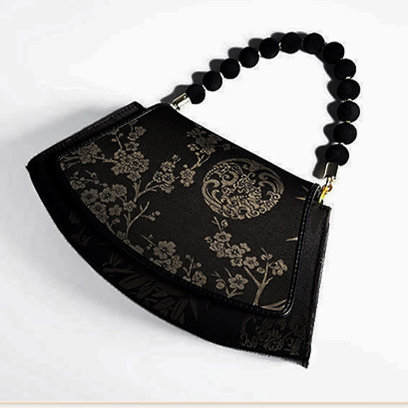 Plum Bamboo Bead Chain Xiangyunsha Silk Crossbody Bag Shoulder Bag - Image 6