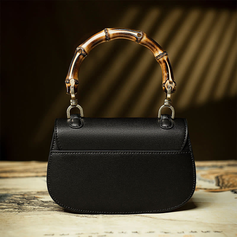 Curve Bamboo Handle Xiangyunsha Silk Crossbody Bag Hangbags - Image 4