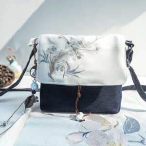 Buddha Stones Handmade Embroidered Large Capacity Polyester Canvas Backpack