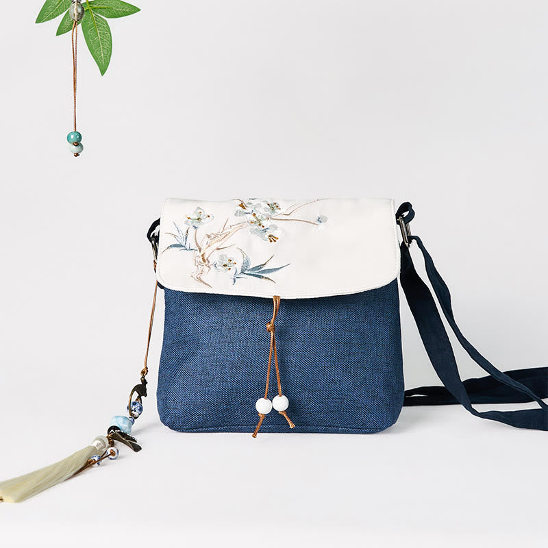 Handmade Embroidered Large Capacity Polyester Canvas Backpack - Image 3