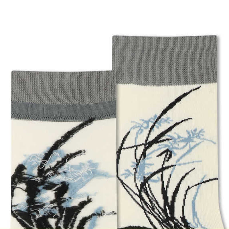 Casual Sailboat Ancient Town Lotus Orchid Countryside Micro Crew Women's Socks - Image 6