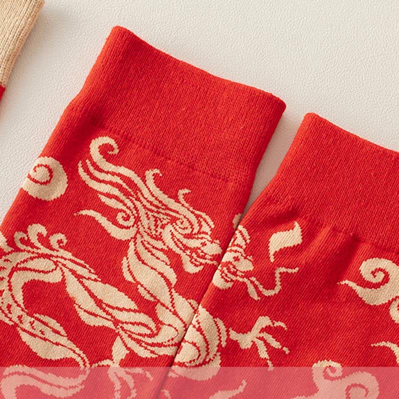 Casual Red Dragon Cotton Quarter Men Women Unisex Socks - Image 13