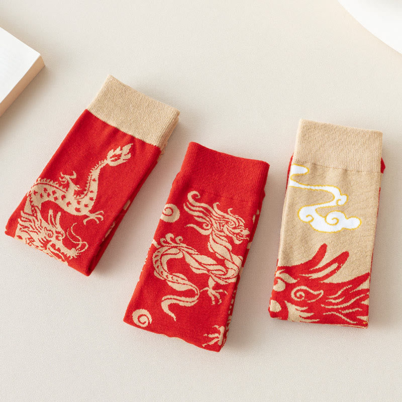 Casual Red Dragon Cotton Quarter Men Women Unisex Socks - Image 21