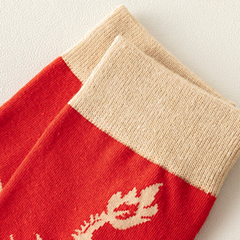 Casual Red Dragon Cotton Quarter Men Women Unisex Socks - Image 18