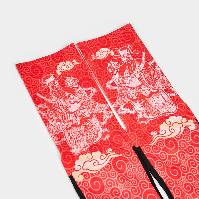 Casual God Of Wealth Auspicious Clouds Micro Crew Men Women Unisex Socks - Image 3