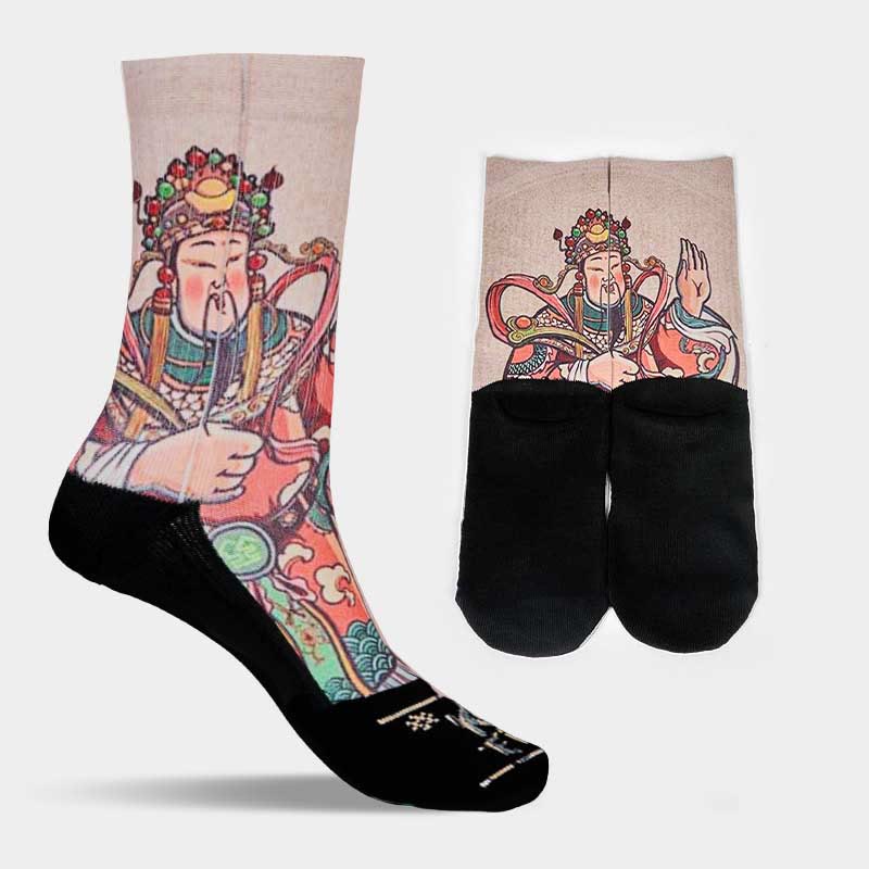 Casual God Of Wealth Ruyi Handle Micro Crew Men Women Unisex Socks - Image 15