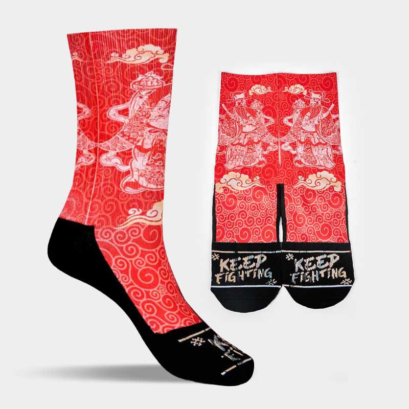 Casual God Of Wealth Auspicious Clouds Micro Crew Men Women Unisex Socks - Image 14