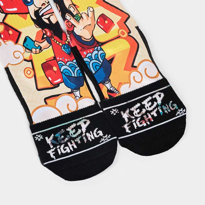 Casual God Of Wealth Red Envelopes Ingot Micro Crew Men Women Unisex Socks - Image 9