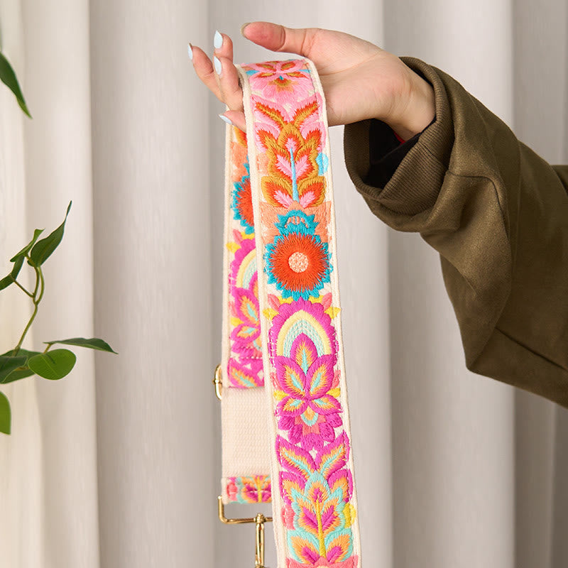 Multicolor Sunflower Embroidery Adjustable Handbags Crossbody Shoulder Bag Straps - Image 12