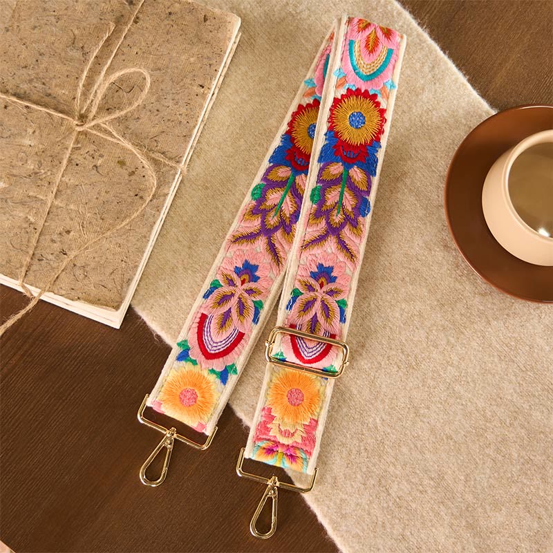 Multicolor Sunflower Embroidery Adjustable Handbags Crossbody Shoulder Bag Straps - Image 11