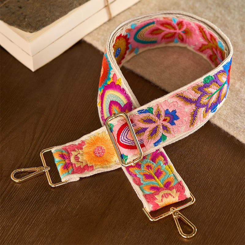 Multicolor Sunflower Embroidery Adjustable Handbags Crossbody Shoulder Bag Straps - Image 13