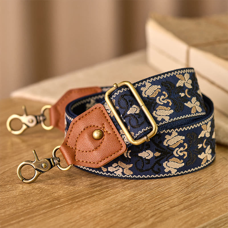 Flower Geometric Embroidery Adjustable Handbags Crossbody Shoulder Bag Straps Replacement - Image 9