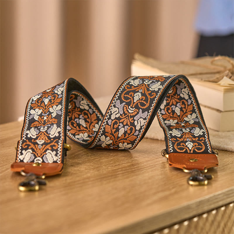 Flower Geometric Embroidery Adjustable Handbags Crossbody Shoulder Bag Straps Replacement - Image 3
