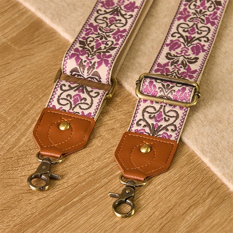 Flower Geometric Embroidery Adjustable Handbags Crossbody Shoulder Bag Straps Replacement - Image 15