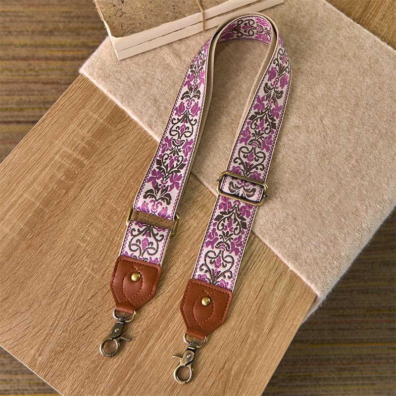 Flower Geometric Embroidery Adjustable Handbags Crossbody Shoulder Bag Straps Replacement - Image 12