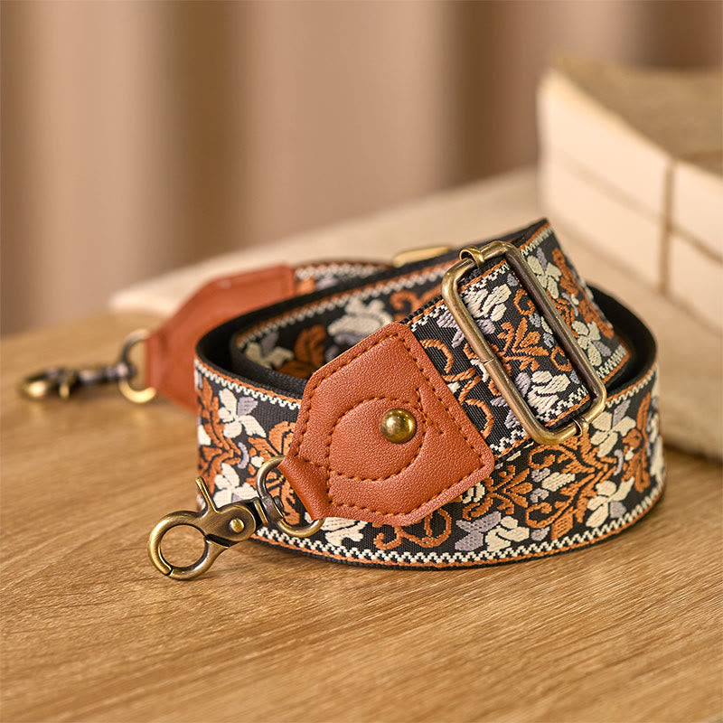 Flower Geometric Embroidery Adjustable Handbags Crossbody Shoulder Bag Straps Replacement - Image 5