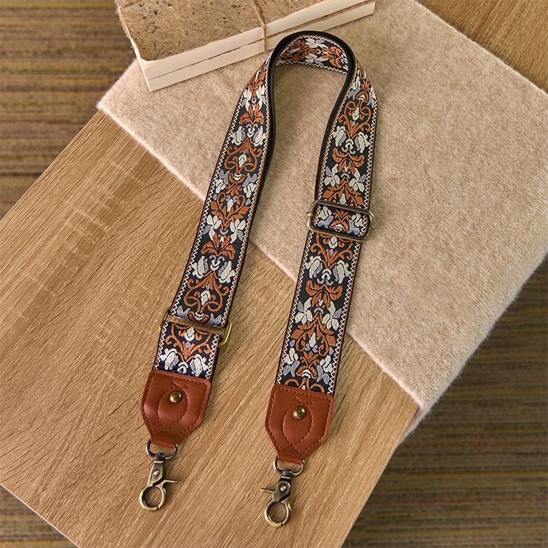 Flower Geometric Embroidery Adjustable Handbags Crossbody Shoulder Bag Straps Replacement - Image 2