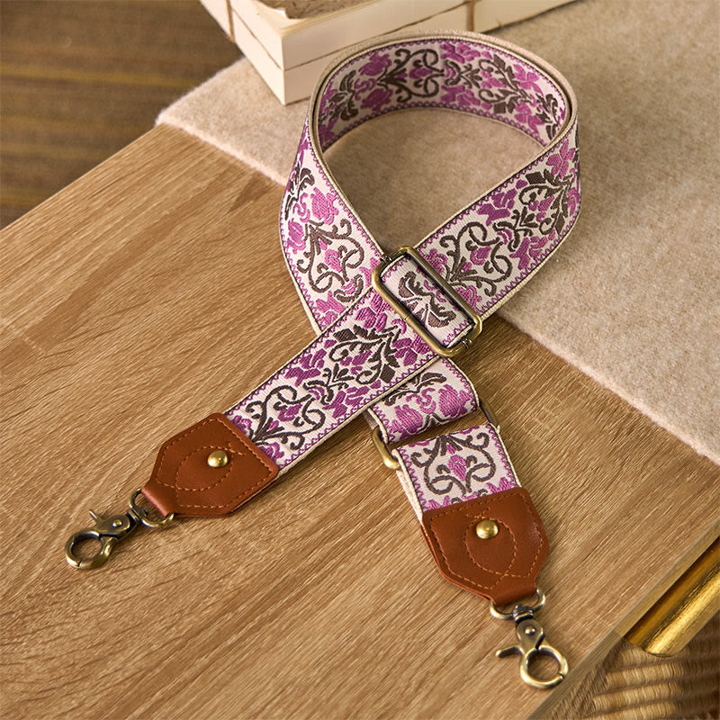 Flower Geometric Embroidery Adjustable Handbags Crossbody Shoulder Bag Straps Replacement - Image 11