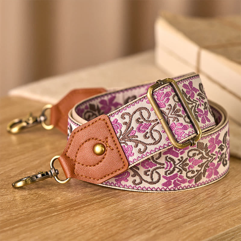 Flower Geometric Embroidery Adjustable Handbags Crossbody Shoulder Bag Straps Replacement - Image 14