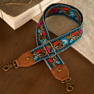 Buddha Stones Bohemian Flower Vine Geometric Embroidery Adjustable Handbags Crossbody Shoulder Bag Purse Straps Replacement