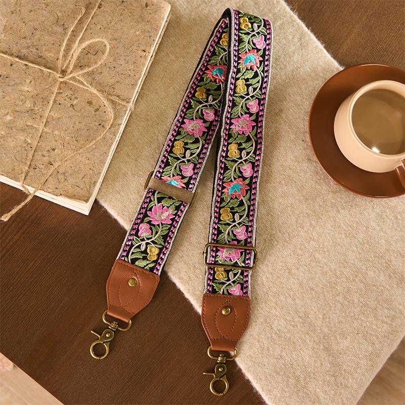 Bohemian Flower Vine Geometric Embroidery Adjustable Handbags Crossbody Shoulder Bag Purse Straps Replacement - Image 19