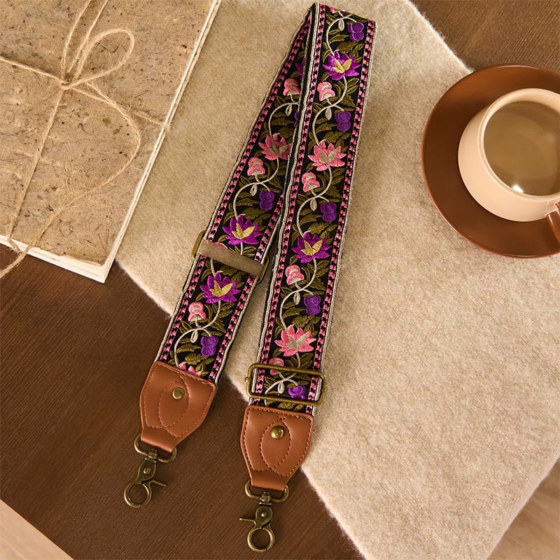 Bohemian Flower Vine Geometric Embroidery Adjustable Handbags Crossbody Shoulder Bag Purse Straps Replacement - Image 24