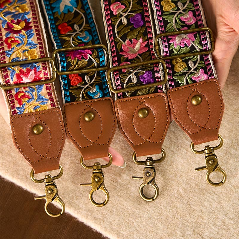 Bohemian Flower Vine Geometric Embroidery Adjustable Handbags Crossbody Shoulder Bag Purse Straps Replacement - Image 30