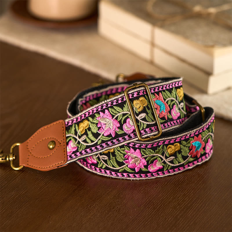 Bohemian Flower Vine Geometric Embroidery Adjustable Handbags Crossbody Shoulder Bag Purse Straps Replacement - Image 21