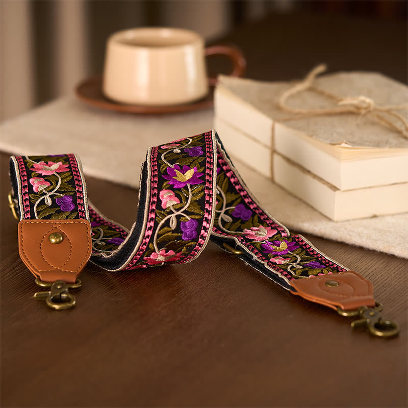 Bohemian Flower Vine Geometric Embroidery Adjustable Handbags Crossbody Shoulder Bag Purse Straps Replacement - Image 27