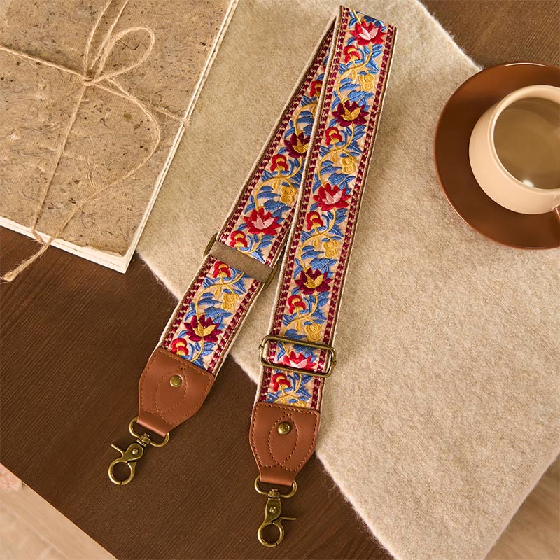 Bohemian Flower Vine Geometric Embroidery Adjustable Handbags Crossbody Shoulder Bag Purse Straps Replacement - Image 10