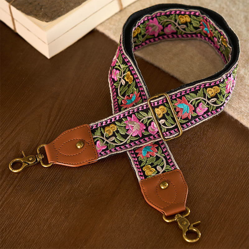 Bohemian Flower Vine Geometric Embroidery Adjustable Handbags Crossbody Shoulder Bag Purse Straps Replacement - Image 18