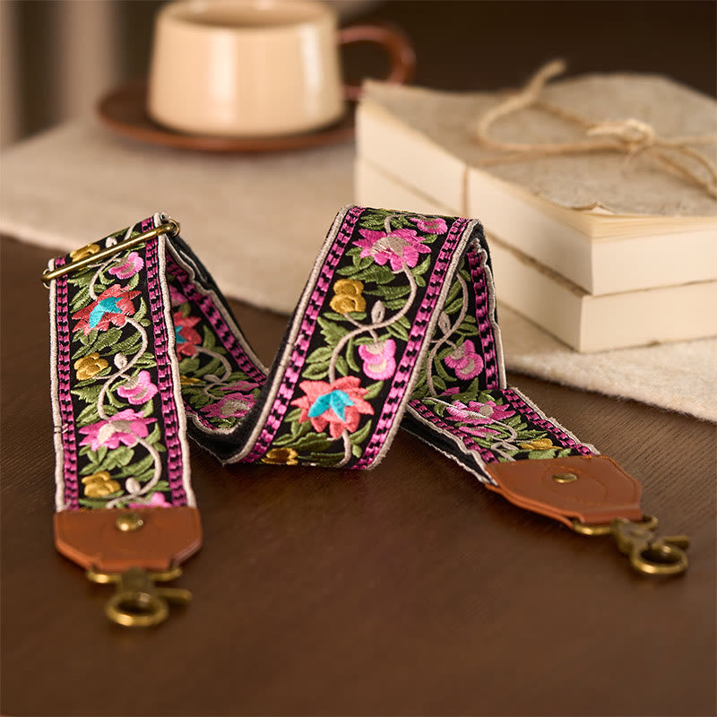 Bohemian Flower Vine Geometric Embroidery Adjustable Handbags Crossbody Shoulder Bag Purse Straps Replacement - Image 20