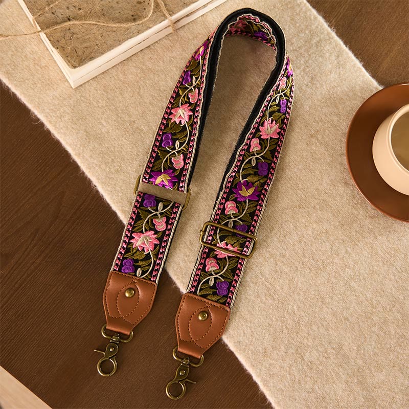 Bohemian Flower Vine Geometric Embroidery Adjustable Handbags Crossbody Shoulder Bag Purse Straps Replacement - Image 25