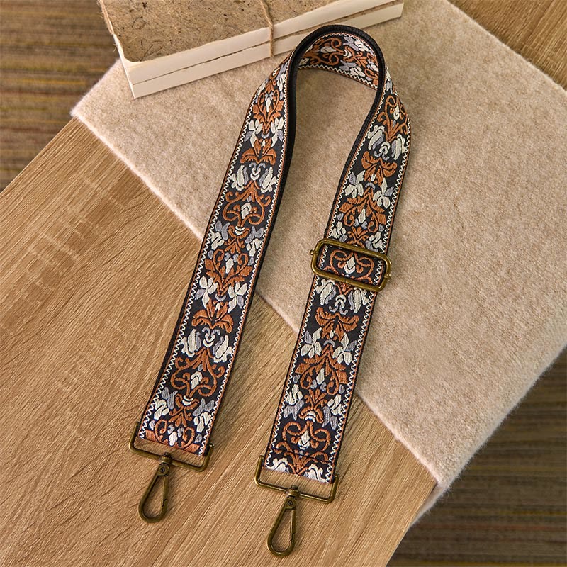 Bohemian Brown Flower Vine Adjustable Handbags Crossbody Shoulder Bag Straps Replacement - Image 2