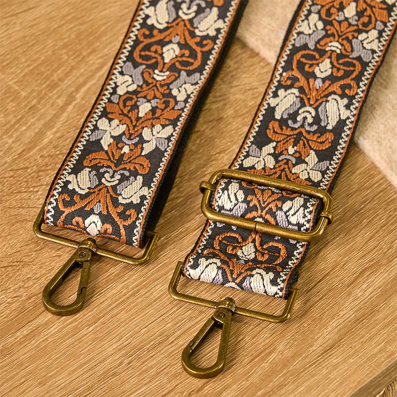 Bohemian Brown Flower Vine Adjustable Handbags Crossbody Shoulder Bag Straps Replacement - Image 5