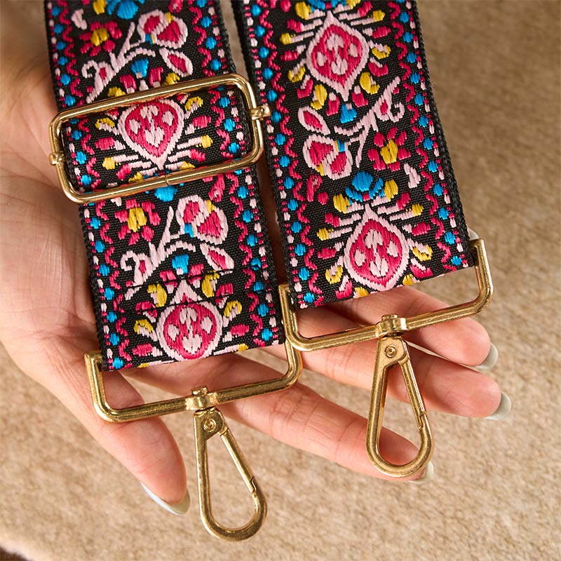 Bohemian Flower Geometric Stripes Embroidery Adjustable Handbags Crossbody Shoulder Bag Purse Straps Replacement - Image 19